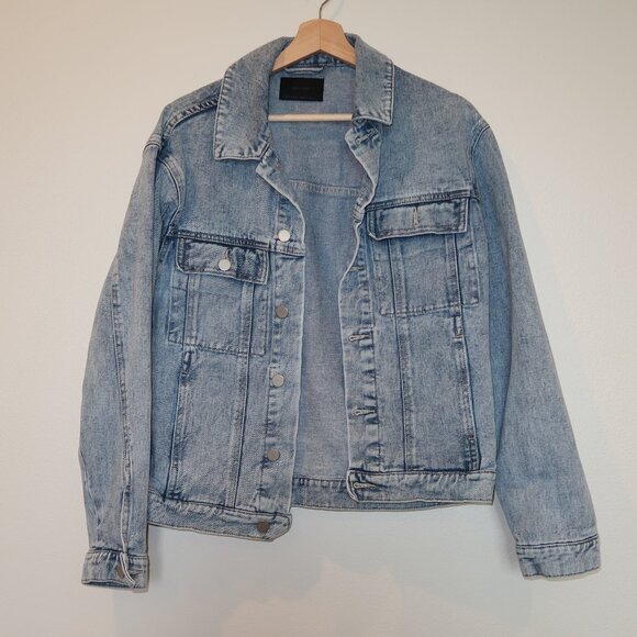 Oak + Fort Acid Wash Jean Jacket XS - Picture 1 of 8